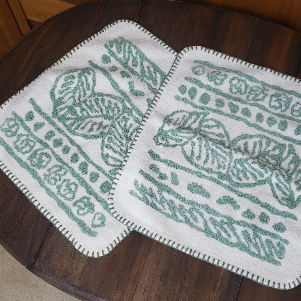 Vintage Cotton Bath Towel Wash Cloth Set
